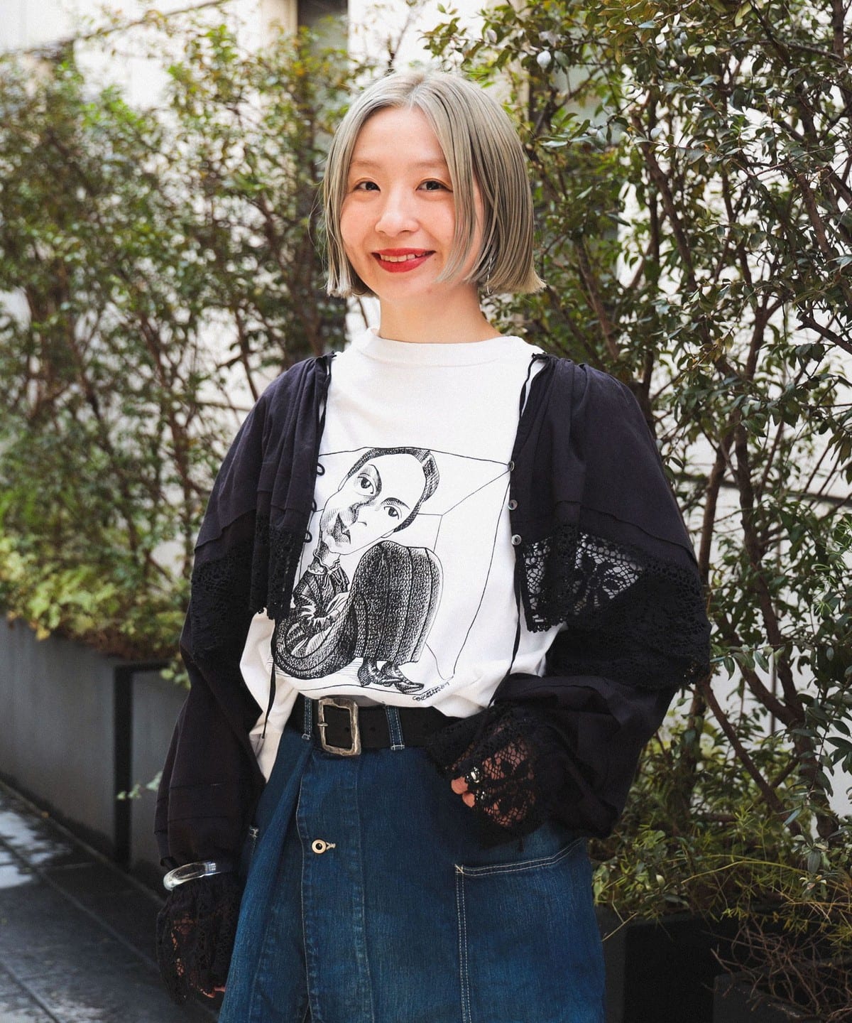 ヴィンテージ レース ブラウス シャツ・ブラウス WOMEN BLACK ONE SIZE ヴィンテージ レース ブラウス シャツ・ブラウス WOMEN BLACK ONE SIZE