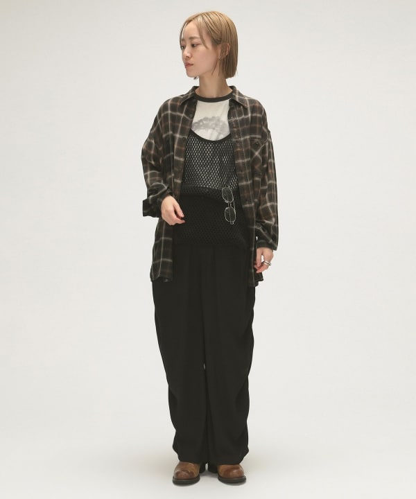BEAMS BOY レッドチェックオーバーサイズシャツ BEAMS BOY レッドチェックオーバーサイズシャツ