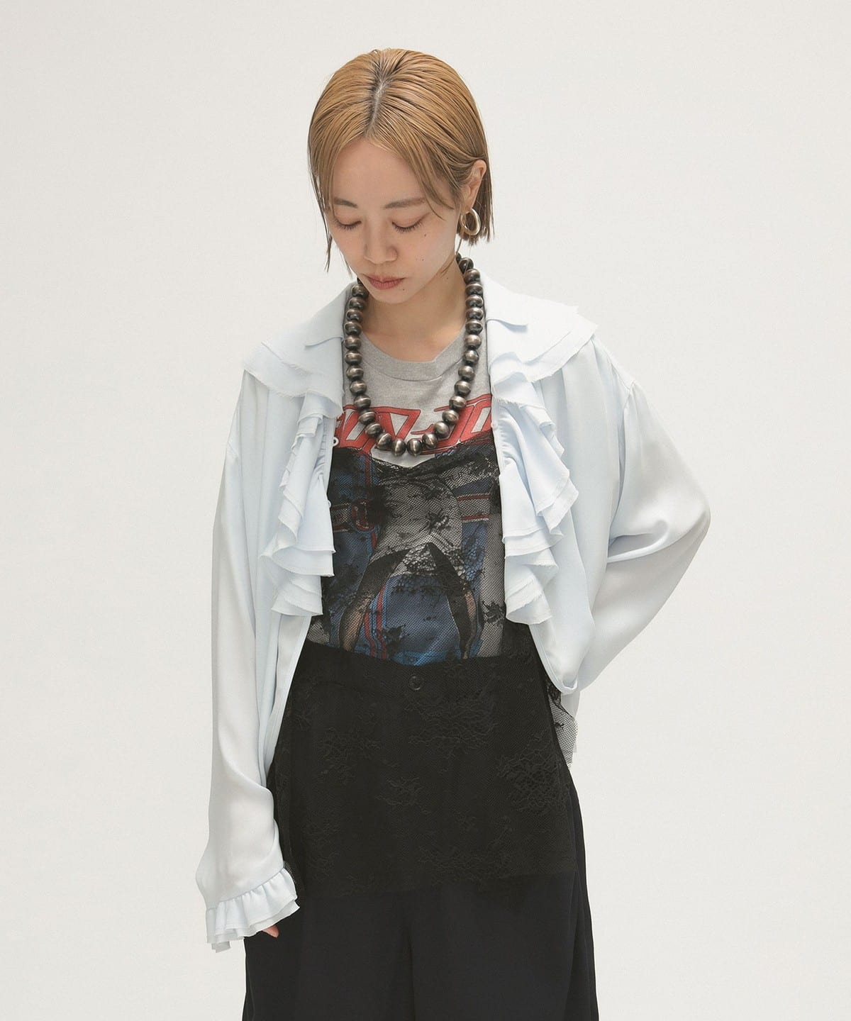 新品BEAMSBOYmaturelyPaisleyPrintHalfZipシャツ トップス