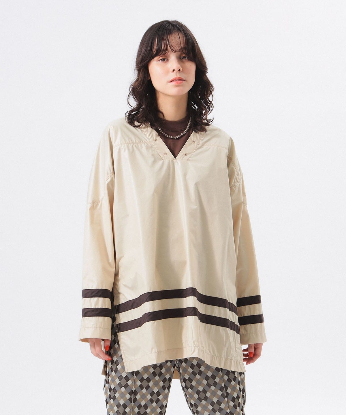 ライン ゲームシャツ シャツ・ブラウス WOMEN BEIGE ONE SIZE ライン ゲームシャツ シャツ・ブラウス WOMEN BEIGE ONE SIZE