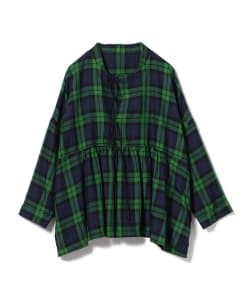 BEAMS BOY / レーヨン テンセルチェック フレンチ スモック