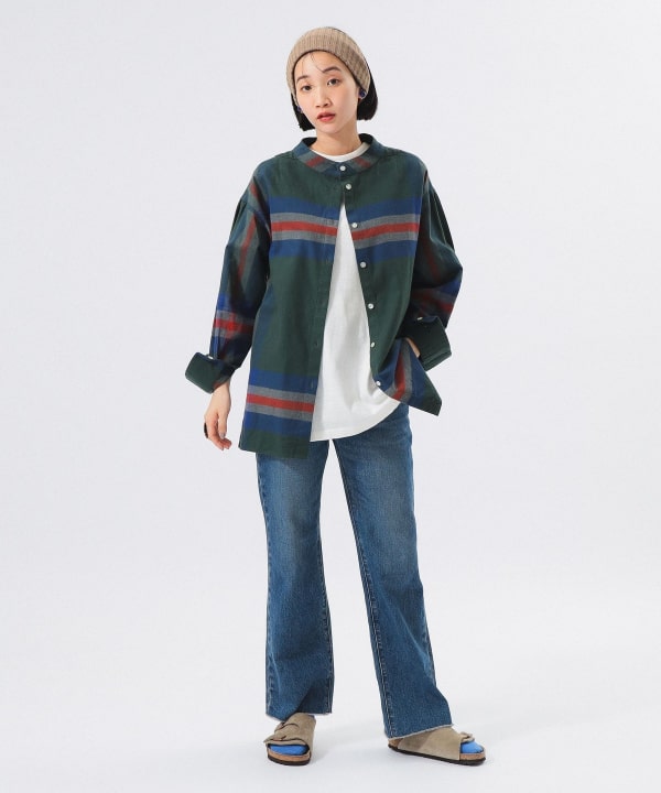 BEAMS BOY（ビームス ボーイ）ビッグ タータン バスク シャツ（シャツ