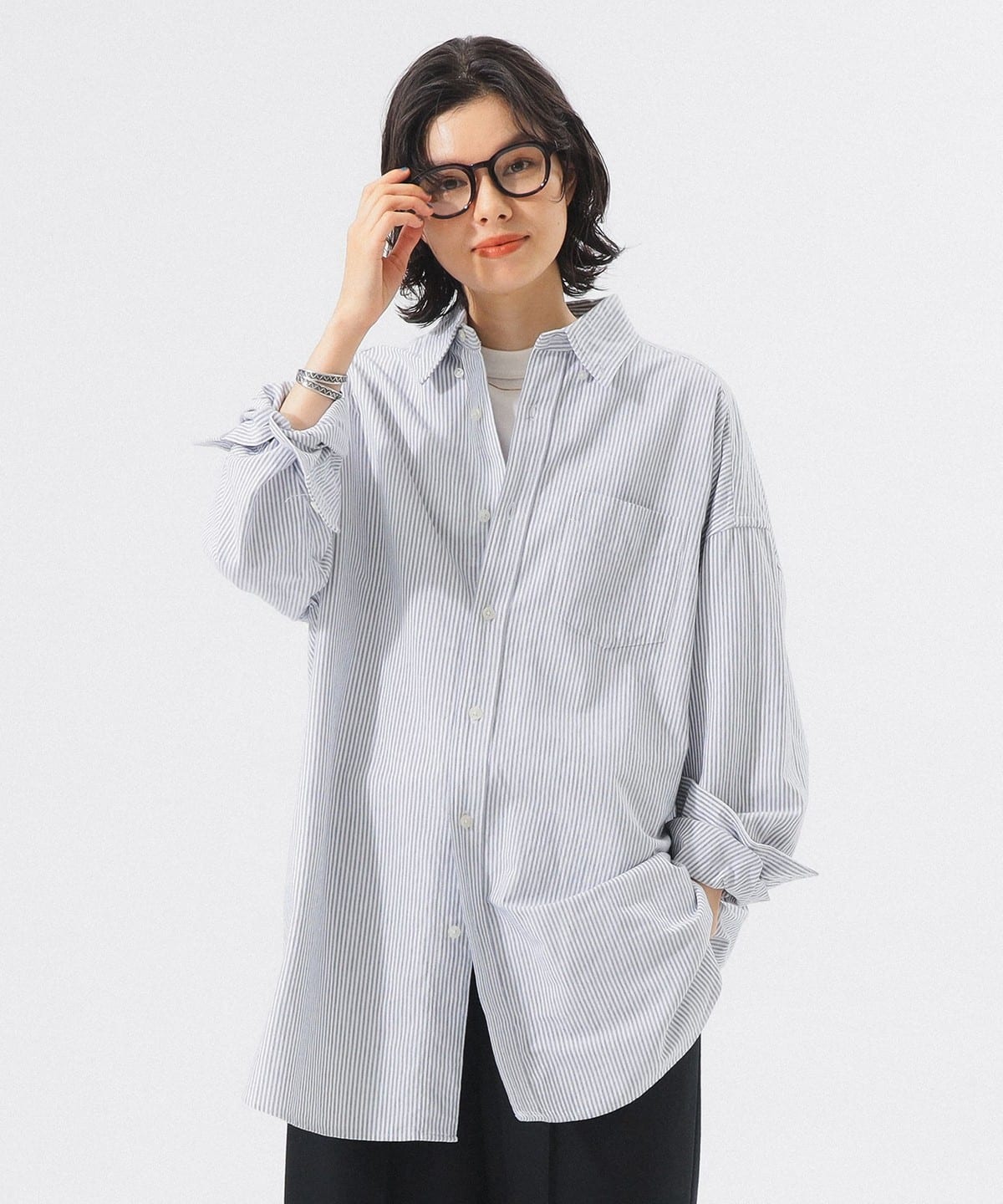 ビッグ ボタンダウン シャツ シャツ・ブラウス WOMEN NAVY 2 ビッグ ボタンダウン シャツ シャツ・ブラウス WOMEN NAVY 2