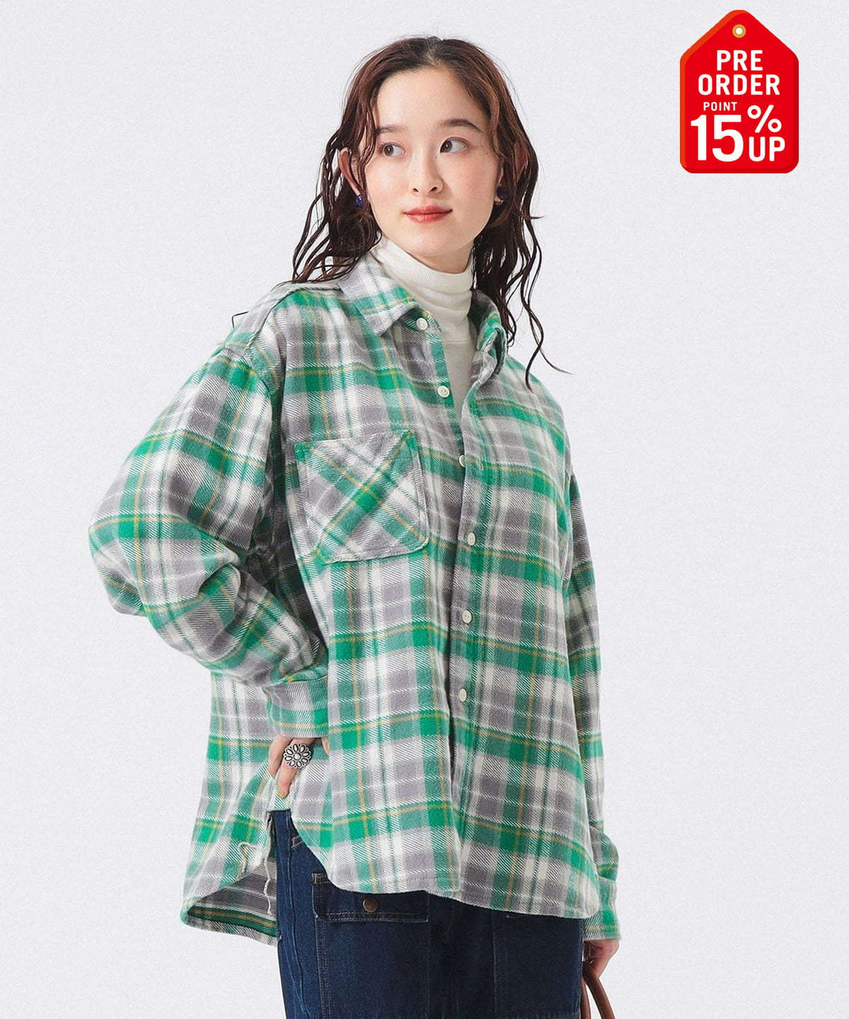 【+15%ポイントUP】ワーク チェック シャツ シャツ・ブラウス WOMEN GREY 2 【+15%ポイントUP】ワーク チェック シャツ シャツ・ブラウス WOMEN GREY 2