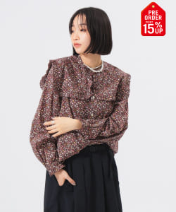 【+15%ポイントUP】リバティ デタッチ フリルカラー シャツ