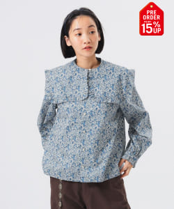 【+15%ポイントUP】リバティ デタッチ フリルカラー シャツ