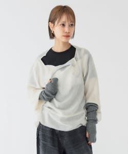 maturely / メッシュ トップ ロングスリーブ