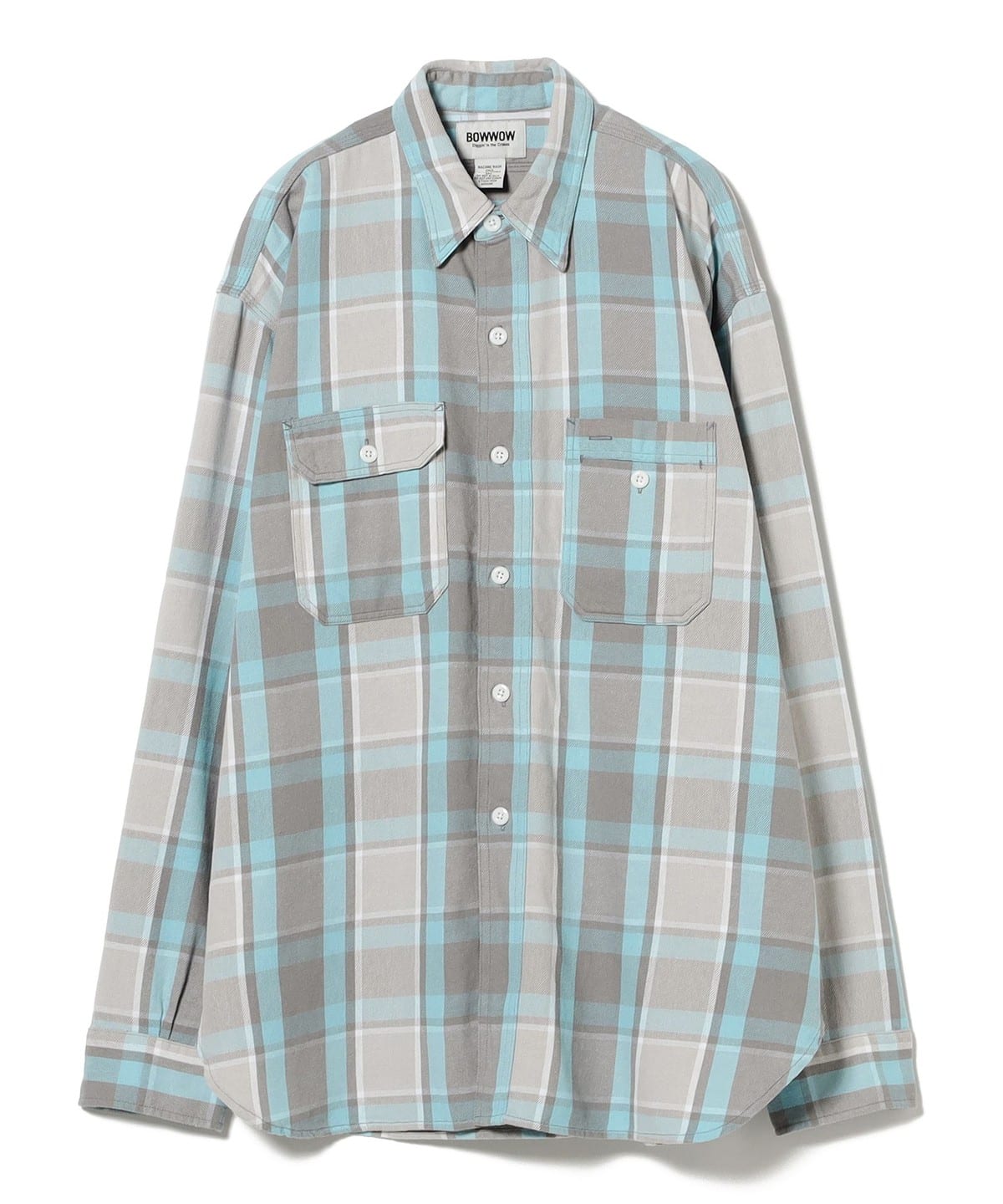 BOW WOW バウ ワウ / PAINTER FLANNEL SHIRT シャツ・ブラウス WOMEN LIGHT. BLUE×OFF. WHITE M BOW WOW バウ ワウ / PAINTER FLANNEL SHIRT シャツ・ブラウス WOMEN LIGHT. BLUE×OFF. WHITE M
