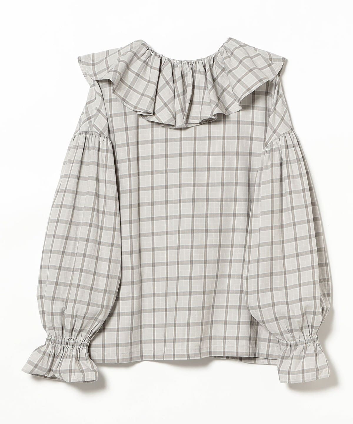 BEAMS BOY（ビームス ボーイ）【5/21再値下げ】チェック フリルカラー