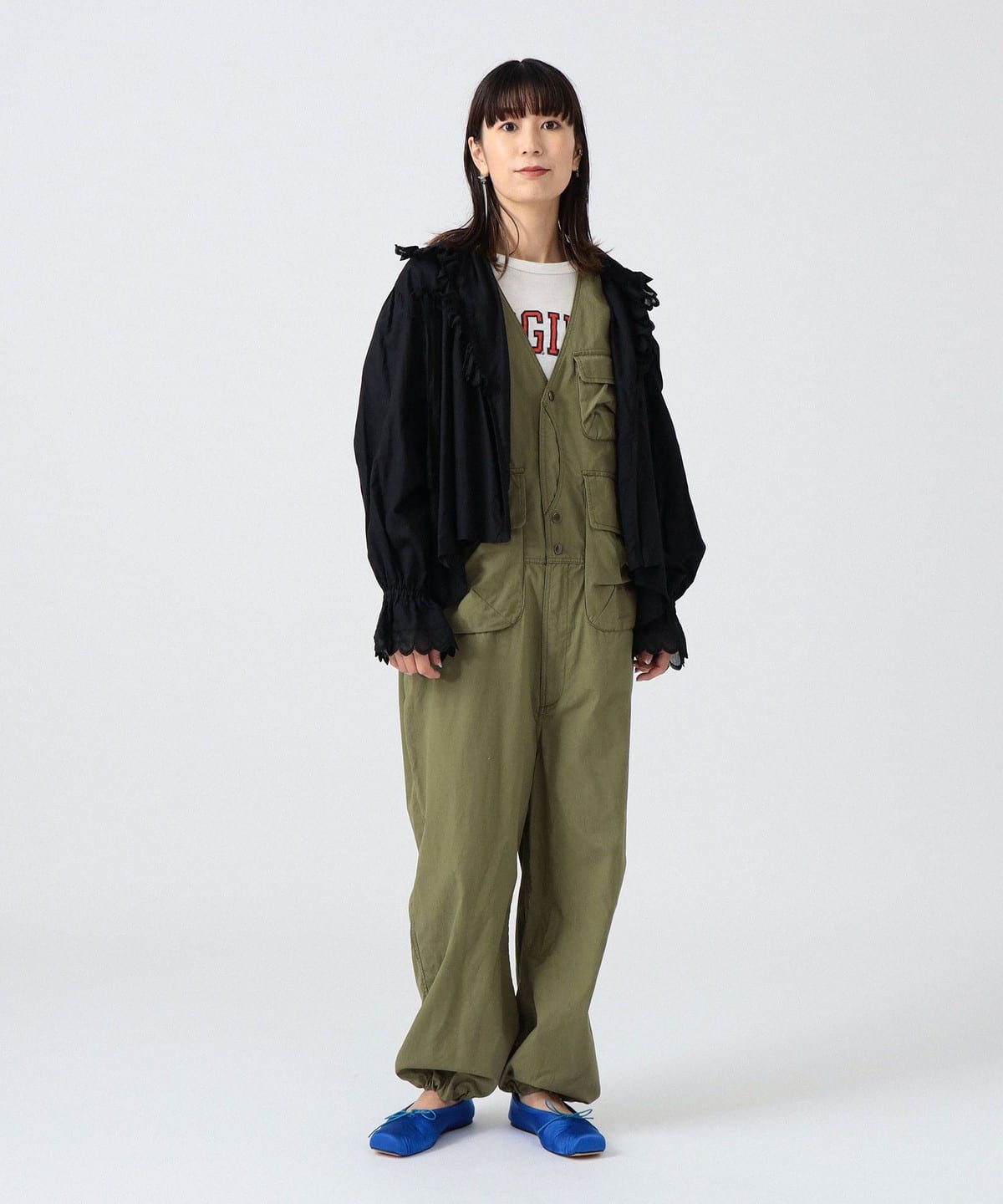 BEAMS JAPAN（ビームス ジャパン）〈WOMEN〉レース フリル ブラウス