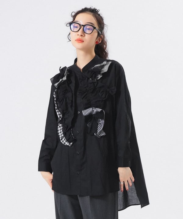 BEAMS BOY 別注 TORI-TO リボンビッグTシャツ BEAMS JAPAN (BEAMS JAPAN) [Special order] TORI-TO / Ribbon