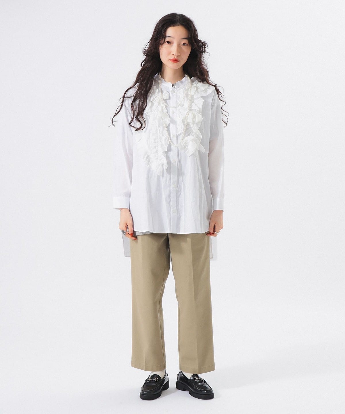 TORI-TO × BEAMS BOY / 別注 ヨコフリル 5分袖 シャツ BEAMS BOY（ビームスボーイ）の「TORI-TO × BEAMS BOY / 別注