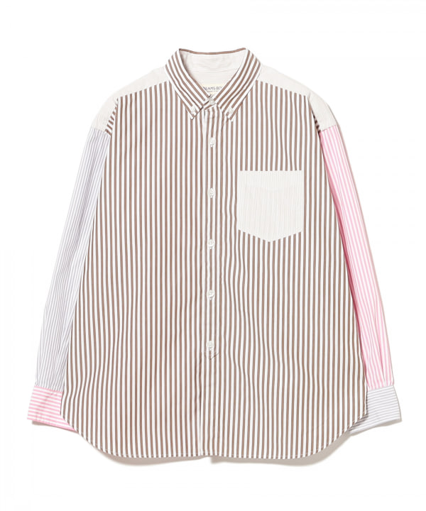 BEAMS BOY BEAMS BOY Striped Crazy Button-Down Long Sleeve Shirt