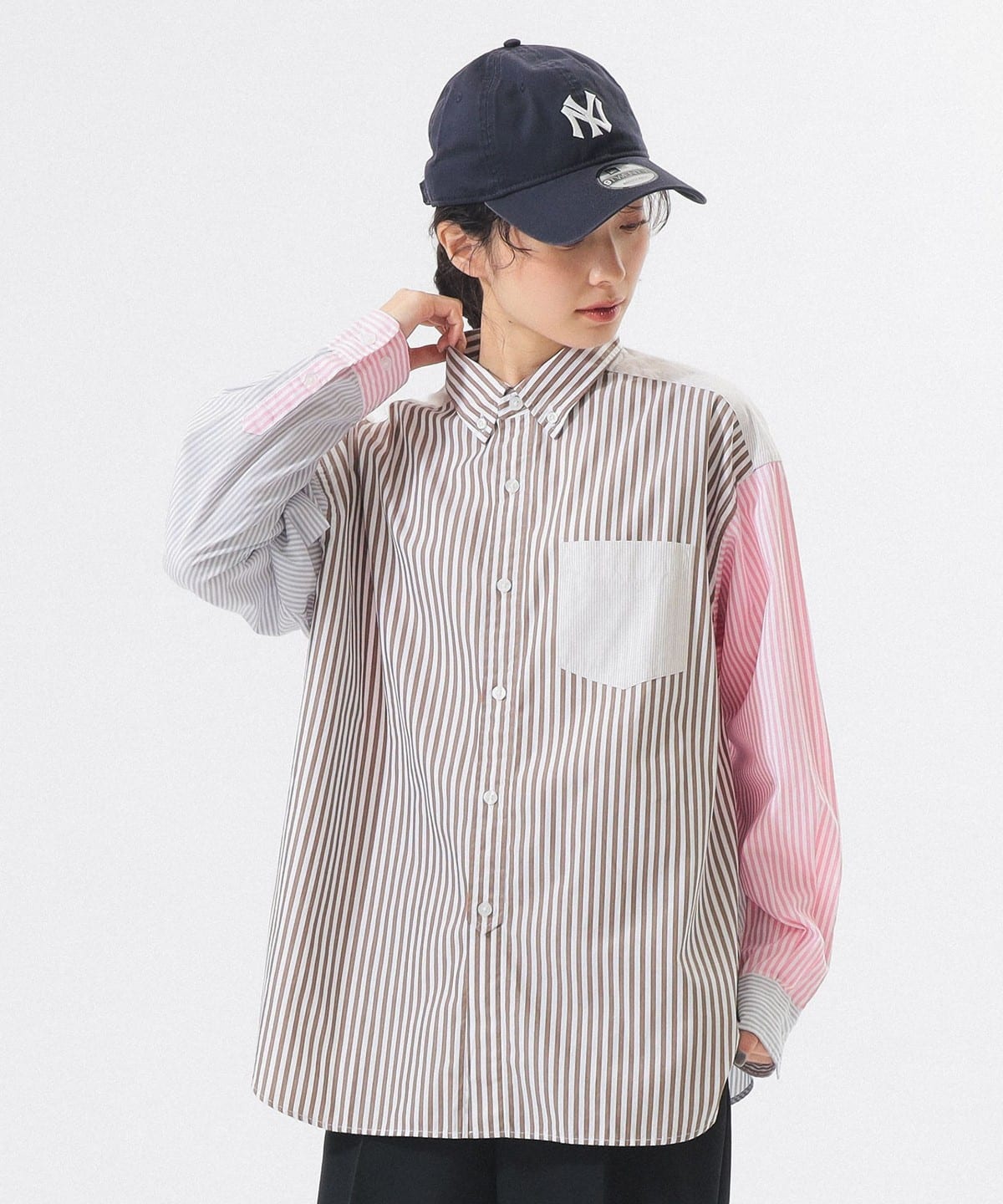 BEAMS BOY（ビームス ボーイ）ストライプ クレイジー ボタンダウン