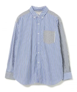 ストライプ クレイジー ボタンダウン ロングスリーブ シャツ