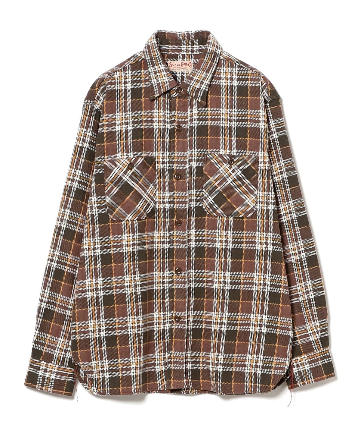 SUGAR CANE シュガーケーン / TWILL CHECK WORK SHIRT シャツ・ブラウス WOMEN BROWN M SUGAR CANE シュガーケーン / TWILL CHECK WORK SHIRT シャツ・ブラウス WOMEN BROWN M
