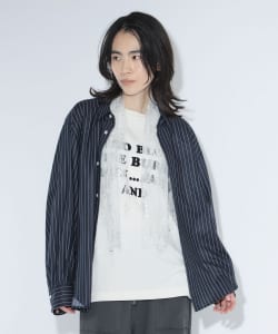 maturely / チョーク ストライプ レース タイ ロングスリーブ