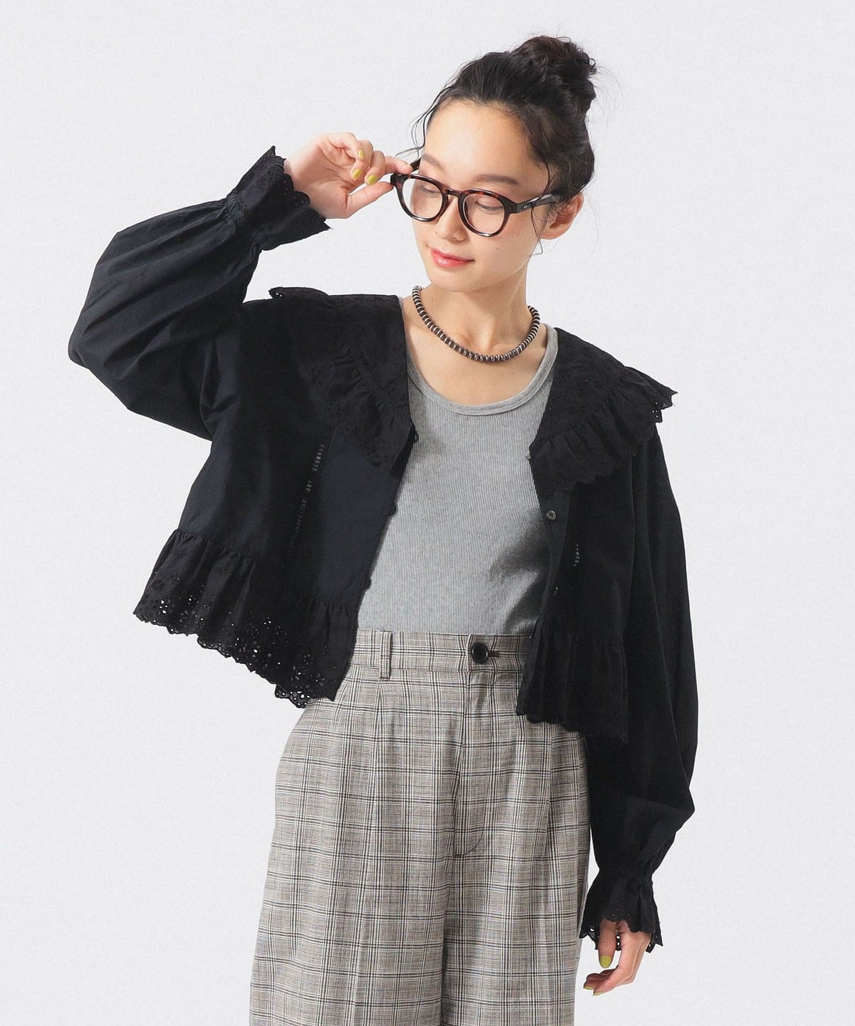 BEAMS BOY（ビームス ボーイ）カットワーク ブラウス（シャツ