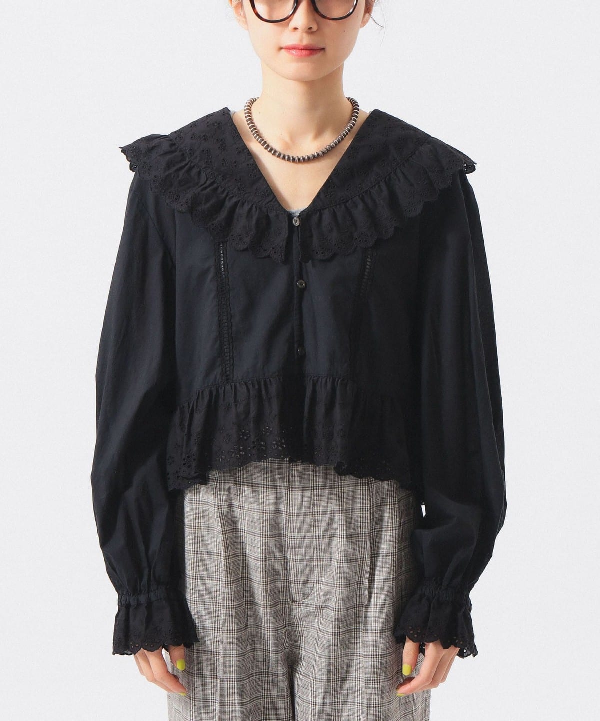 BEAMS BOY（ビームス ボーイ）カットワーク ブラウス（シャツ