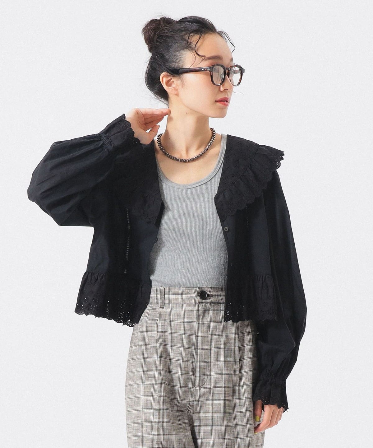 BEAMS BOY（ビームス ボーイ）カットワーク ブラウス（シャツ