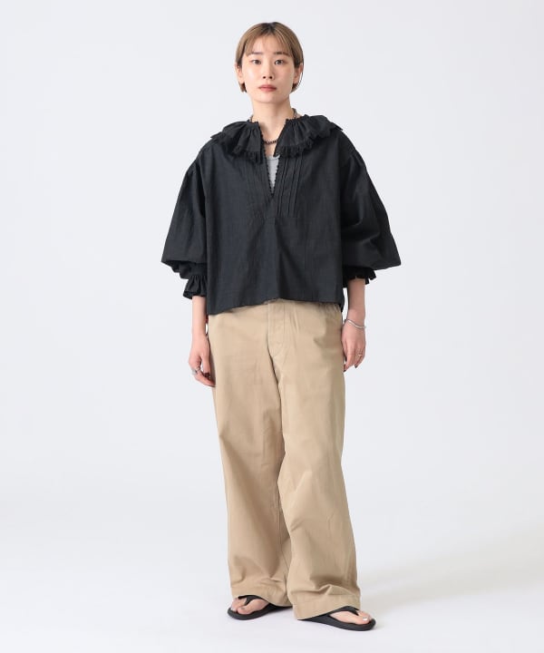 〈WOMEN〉エンブロイダリー ブラウス BEAMS STAFF：H157　Size：1