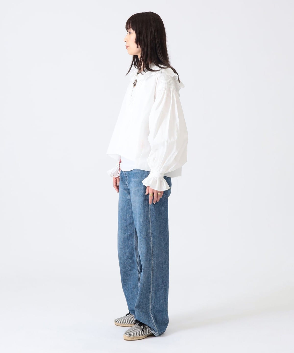 BEAMS JAPAN（ビームス ジャパン）〈WOMEN〉エンブロイダリー ブラウス