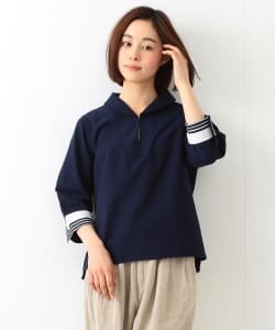 BEAMS BOY / セーラー カラー 7分袖シャツ
