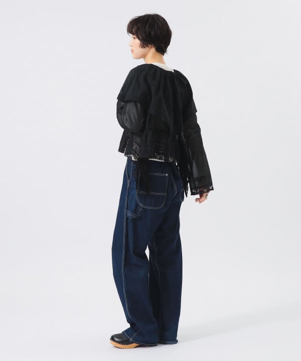 【+10%ポイントUP】レース ドレープ ブラウス Model : H166 B84 W60 H86　Size : 2