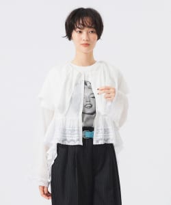 【+10%ポイントUP】レース ドレープ ブラウス
