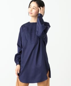 BEAMS BOY / サテン バックトゥフロント ロングテイル シャツ