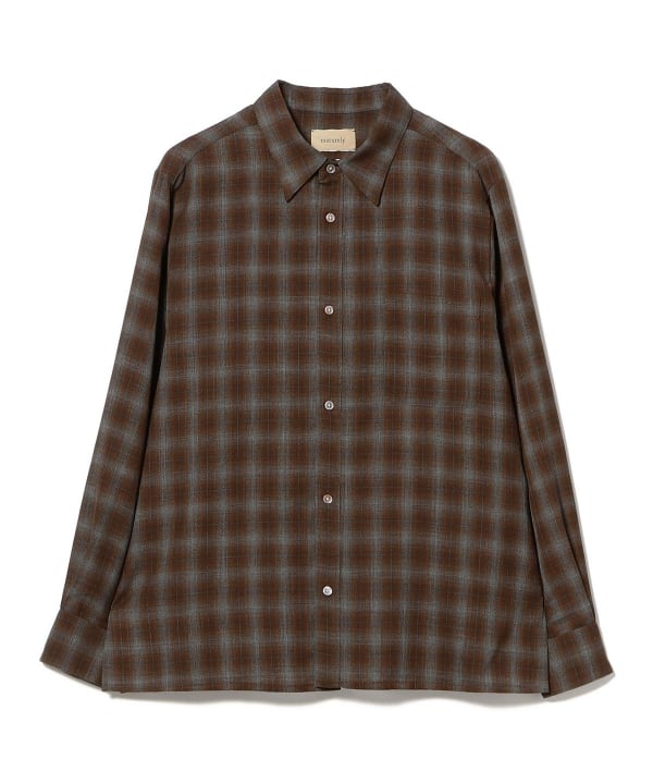 maturely / TW チェック ロングスリーブ シャツ