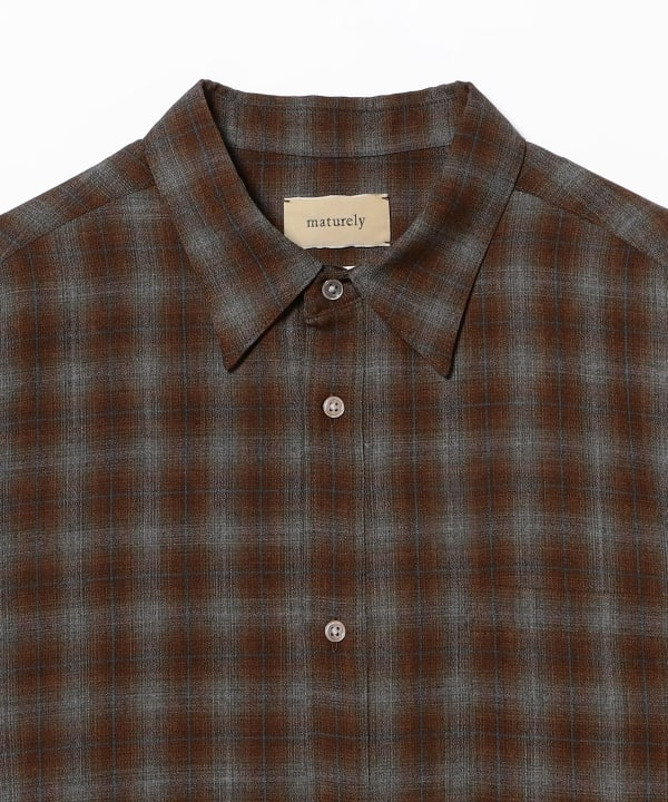 maturely / TW チェック ロングスリーブ シャツ