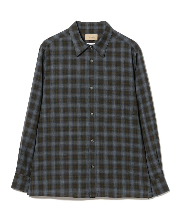 maturely / TW チェック ロングスリーブ シャツ