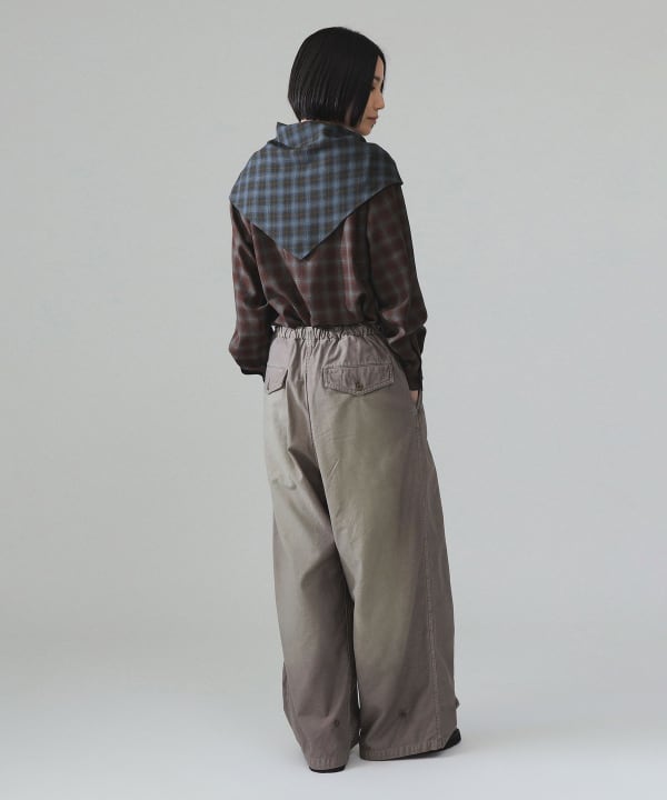 maturely / TW チェック ロングスリーブ シャツ Model : H173 B77 W57 H82　Size : 1