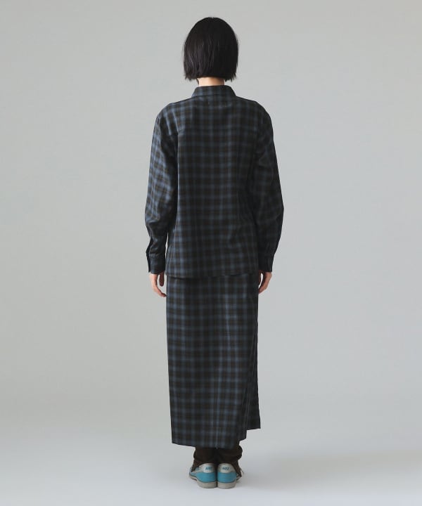 maturely / TW チェック ロングスリーブ シャツ Model : H173 B77 W57 H82　Size : 1