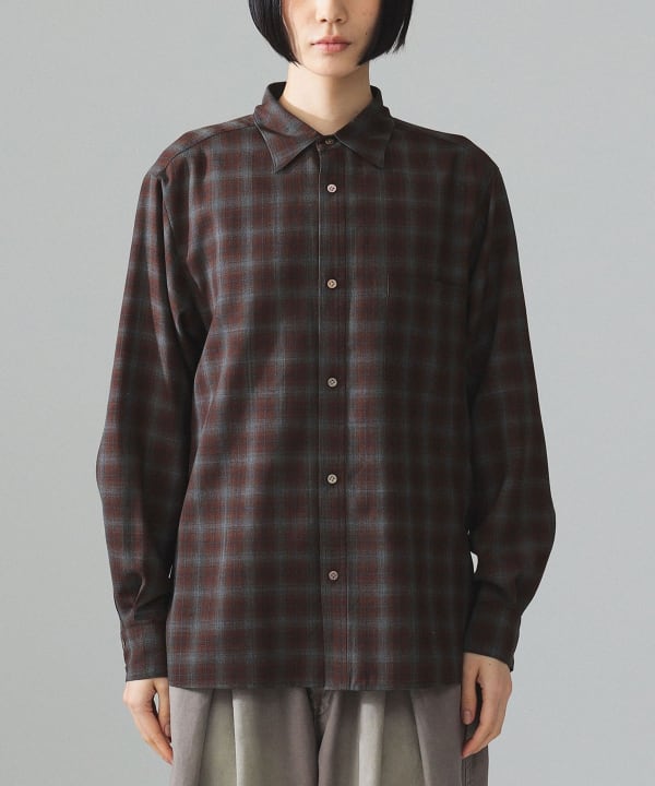 maturely / TW チェック ロングスリーブ シャツ