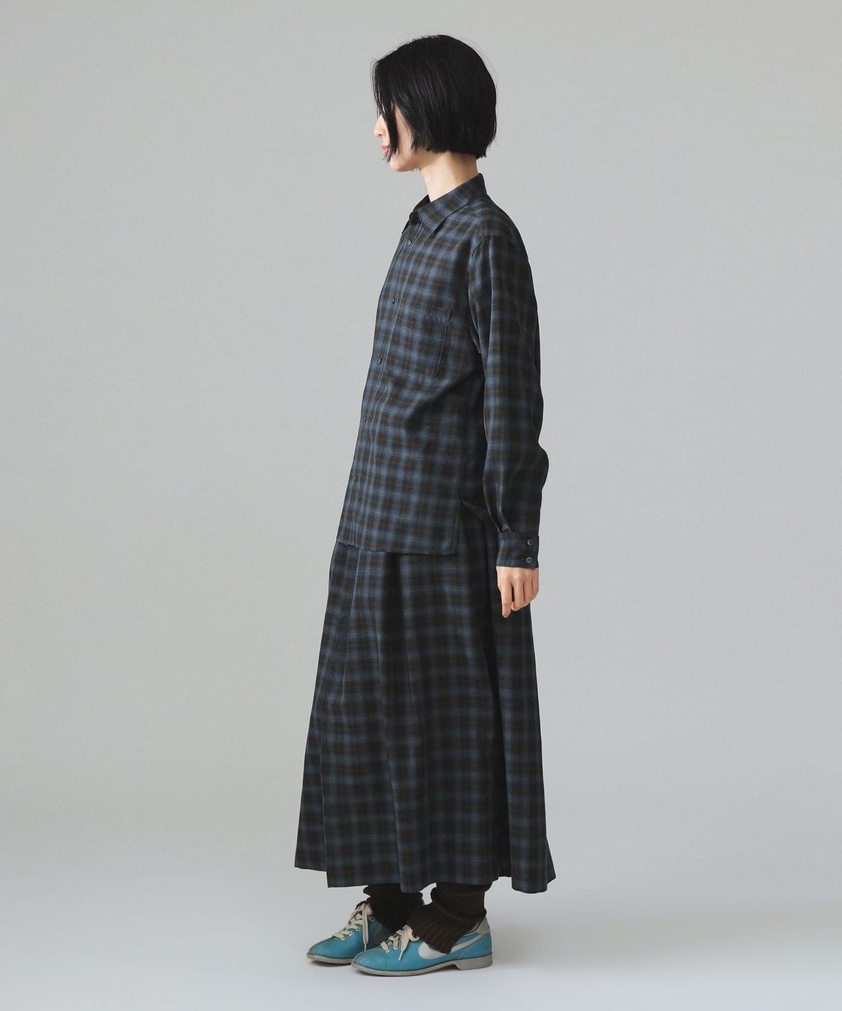 maturely / TW 格紋長袖襯衫