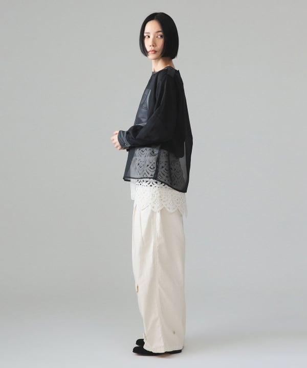 maturely / オーガンジー プルオーバーシャツ Model : H173 B77 W57 H82　Size : 1