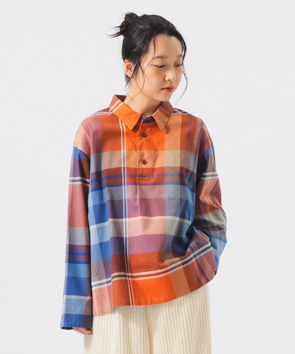 ビッグ チェック スモック BEAMS STAFF：H159　Size：1