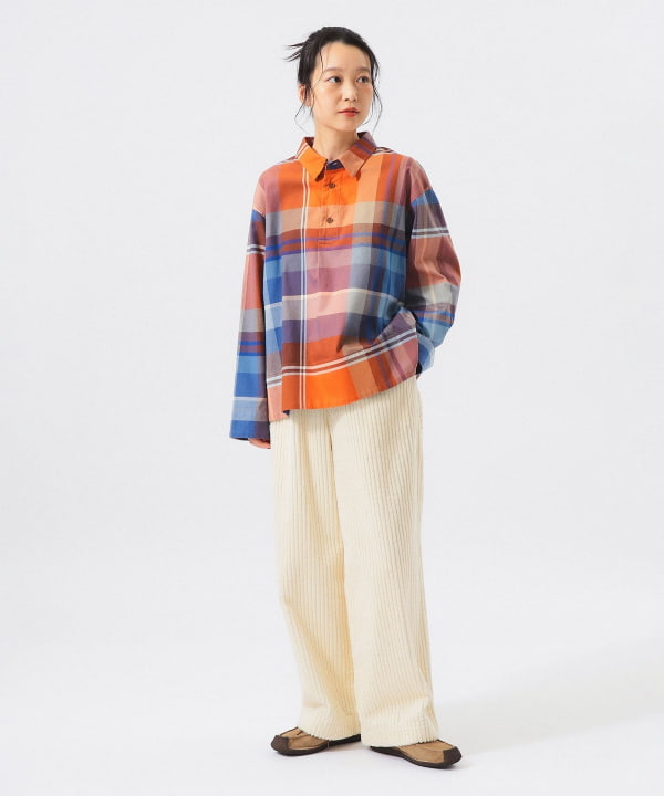 ビッグ チェック スモック BEAMS STAFF：H159　Size：1