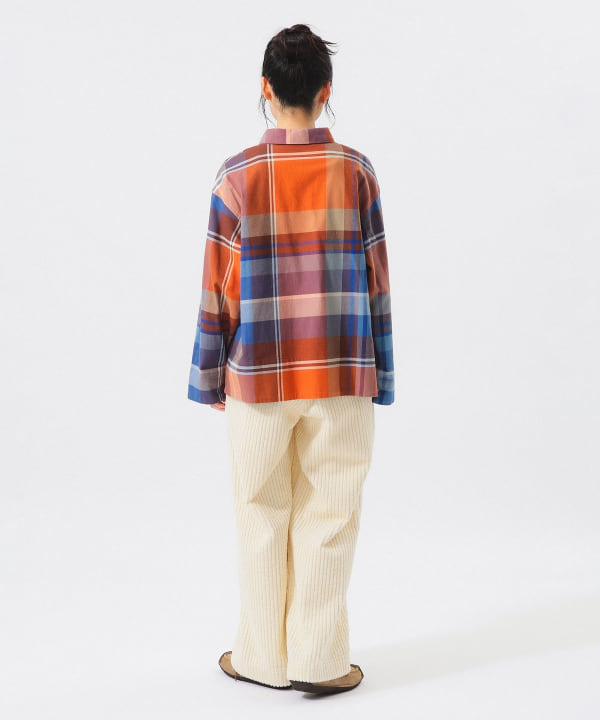 ビッグ チェック スモック BEAMS STAFF：H159　Size：1