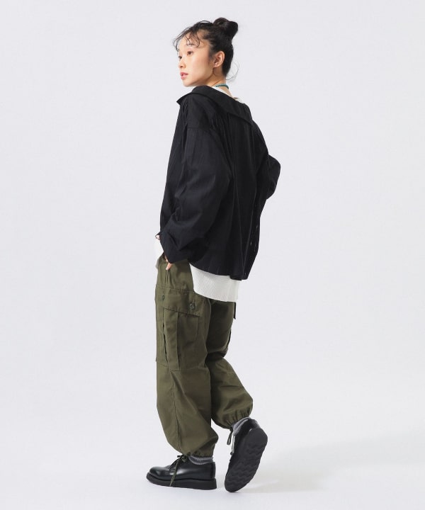 ドビー ストライプ スモック Model : H161 B76 W60 H82　Size : SIZE1