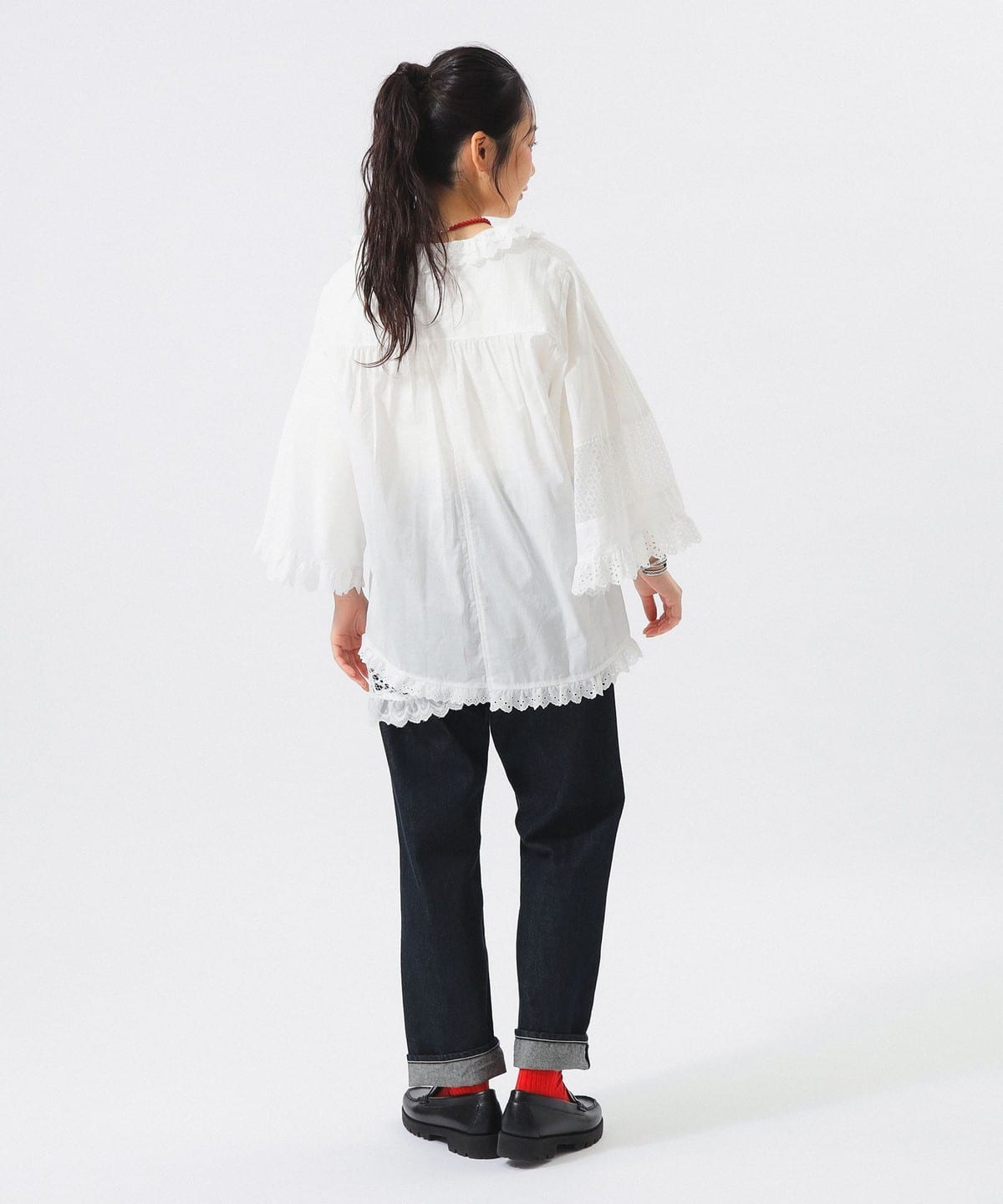 TORI-TO × BEAMS BOY チュニック パッチワーク ブラウス 長袖 BEAMS SELECTION for WOMEN（ビームス セレクション for ウィメン