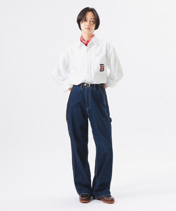 〈WOMEN〉【別注】POLO RALPH LAUREN / B WING LS OX BD SHIRT Model : H166 B84 W60 H86　Size : XS