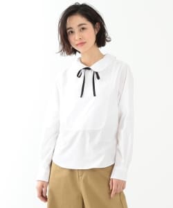 BEAMS BOY / デタッチ ラウンドカラー バックボタン シャツ