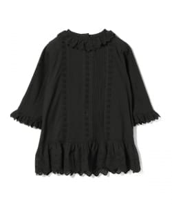 BEAMS BOY / スカラップレース 7分袖 シャツ