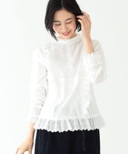 TORI-TO × BEAMS BOY / スカラップ レース ロングスリーブシャツ