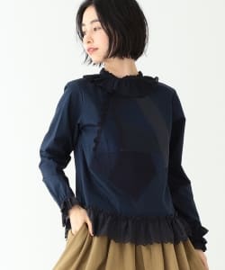 TORI-TO × BEAMS BOY / スカラップ レース ロングスリーブシャツ