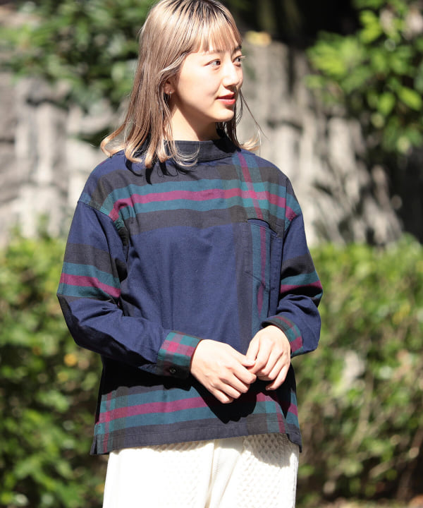 Beams Boy ビームス ボーイ Beams Boy ビッグ タータン ハイネック プルオーバー シャツ ブラウス カジュアルシャツ 通販 Beams