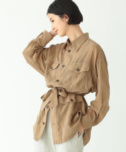BEAMS BOY / コットン ボイル サファリ シャツ